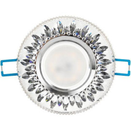 Светильник точечный DK LD9 SL/WH MR16 декор со светодиод. подсветкой прозр. ЭРА Б0028080