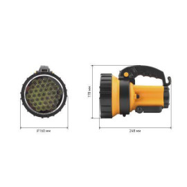 Фонарь-прожектор аккумуляторный Альфа PA-603 36LED литиевый аккум. 3А.ч ЗУ 220В + 12В (инд. упак.) Эра Б0031034