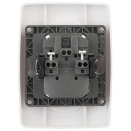 Розетка 2-м СП Эра12 12-2107-01 16А IP20 16AX 250В 2х2P бел. Эра Б0031238