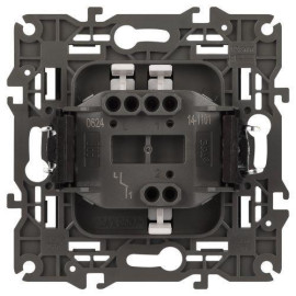 Выключатель 1-кл. СП Elegance 14-1101-05 10А IP20 250В 10AX механизм антрацит Эра Б0034212