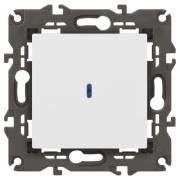 Выключатель 1-кл. СП Elegance 14-1102-01 10А IP20 250В 10AX с подсветкой механизм бел. Эра Б0034215