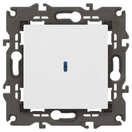 Выключатель 1-кл. СП Elegance 14-1102-01 10А IP20 250В 10AX с подсветкой механизм бел. Эра Б0034215