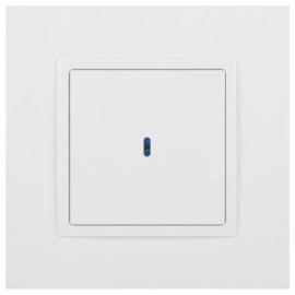 Выключатель 1-кл. СП Elegance 14-1102-01 10А IP20 250В 10AX с подсветкой механизм бел. Эра Б0034215