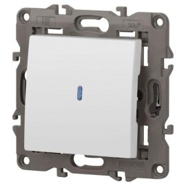 Выключатель 1-кл. СП Elegance 14-1102-01 10А IP20 250В 10AX с подсветкой механизм бел. Эра Б0034215