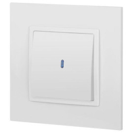 Выключатель 1-кл. СП Elegance 14-1102-01 10А IP20 250В 10AX с подсветкой механизм бел. Эра Б0034215