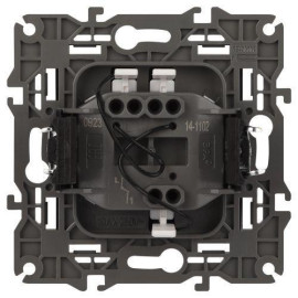 Выключатель 1-кл. СП Elegance 14-1102-05 10А IP20 250В 10AX с подсветкой механизм антрацит Эра Б0034219