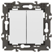 Выключатель 2-кл. СП Elegance 14-1104-01 10А IP20 250В 10AX механизм бел. Эра Б0034229