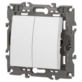 Выключатель 2-кл. СП Elegance 14-1104-01 10А IP20 250В 10AX механизм бел. Эра Б0034229