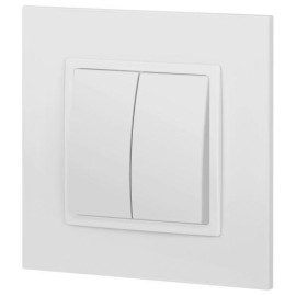 Выключатель 2-кл. СП Elegance 14-1104-01 10А IP20 250В 10AX механизм бел. Эра Б0034229