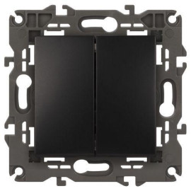 Выключатель 2-кл. СП Elegance 14-1104-05 10А IP20 250В 10AX механизм антрацит Эра Б0034234
