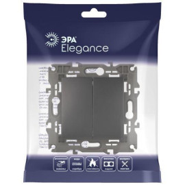 Выключатель 2-кл. СП Elegance 14-1104-05 10А IP20 250В 10AX механизм антрацит Эра Б0034234