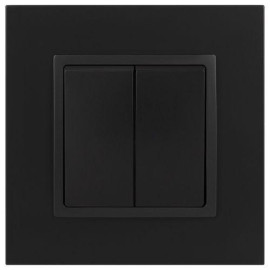 Выключатель 2-кл. СП Elegance 14-1104-05 10А IP20 250В 10AX механизм антрацит Эра Б0034234