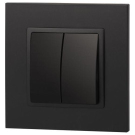 Выключатель 2-кл. СП Elegance 14-1104-05 10А IP20 250В 10AX механизм антрацит Эра Б0034234