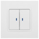 Выключатель 2-кл. СП Elegance 14-1105-01 10А IP20 250В 10AX с подсветкой механизм бел. Эра Б0034237