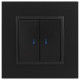 Выключатель 2-кл. СП Elegance 14-1105-05 10А IP20 250В 10AX с подсветкой механизм антрацит Эра Б0034241