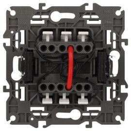 Выключатель 2-кл. СП Elegance 14-1105-05 10А IP20 250В 10AX с подсветкой механизм антрацит Эра Б0034241