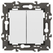 Переключатель 2-кл. СП Elegance 14-1106-01 10А IP20 250В 10AX механизм бел. Эра Б0034243