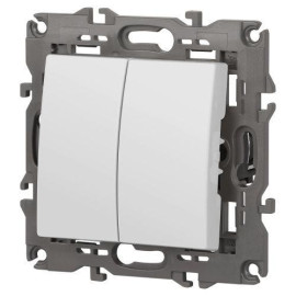 Переключатель 2-кл. СП Elegance 14-1106-01 10А IP20 250В 10AX механизм бел. Эра Б0034243