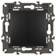 Переключатель 2-кл. СП Elegance 14-1106-05 10А IP20 250В 10AX механизм антрацит Эра Б0034247