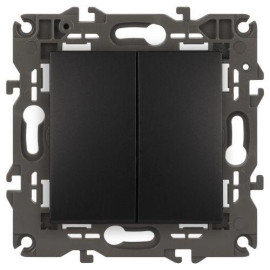Переключатель 2-кл. СП Elegance 14-1106-05 10А IP20 250В 10AX механизм антрацит Эра Б0034247