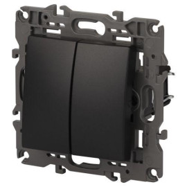 Переключатель 2-кл. СП Elegance 14-1106-05 10А IP20 250В 10AX механизм антрацит Эра Б0034247