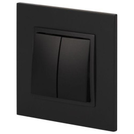 Переключатель 2-кл. СП Elegance 14-1106-05 10А IP20 250В 10AX механизм антрацит Эра Б0034247