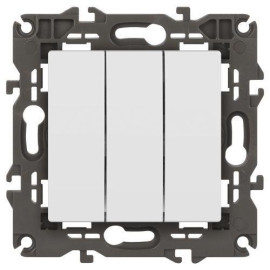 Выключатель 3-кл. СП Elegance 14-1107-01 10А IP20 250В 10AX механизм бел. Эра Б0034249