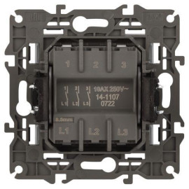 Выключатель 3-кл. СП Elegance 14-1107-01 10А IP20 250В 10AX механизм бел. Эра Б0034249