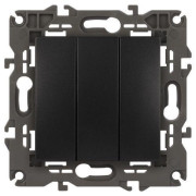 Выключатель 3-кл. СП Elegance 14-1107-05 10А IP20 250В 10AX механизм антрацит Эра Б0034254