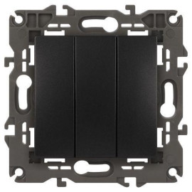 Выключатель 3-кл. СП Elegance 14-1107-05 10А IP20 250В 10AX механизм антрацит Эра Б0034254