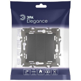 Выключатель 3-кл. СП Elegance 14-1107-05 10А IP20 250В 10AX механизм антрацит Эра Б0034254