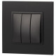 Выключатель 3-кл. СП Elegance 14-1107-05 10А IP20 250В 10AX механизм антрацит Эра Б0034254