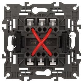 Переключатель перекрестный 1-кл. СП Elegance 14-1108-05 10А IP20 250В 10AX механизм антрацит Эра Б0034261