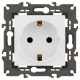 Розетка 1-м СП Эра Elegance 14-2102-01 16А IP20 16AX 250В 2P+E Schuko защ. шторки бел. Эра Б0034272