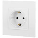 Розетка 1-м СП Эра Elegance 14-2102-01 16А IP20 16AX 250В 2P+E Schuko защ. шторки бел. Эра Б0034272