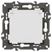 Розетка 1-м СП Эра Elegance 14-2103-01 16А IP20 16AX 250В 2P+E Schuko защ. шторки с крышкой бел. Эра Б0034278