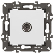 Розетка телевизионная одиночная TV 1мод. Elegance 14-3101-01 IP20 бел. Эра Б0034290