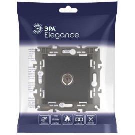 Розетка телевизионная одиночная TV 1мод. Elegance 14-3101-05 IP20 антрацит Эра Б0034294