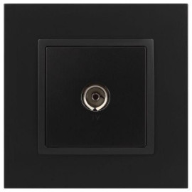 Розетка телевизионная одиночная TV 1мод. Elegance 14-3101-05 IP20 антрацит Эра Б0034294