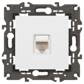 Розетка компьютерная 1-м Elegance 14-3107-01 RJ45 IP20 механизм бел. Эра Б0034302