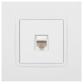 Розетка компьютерная 1-м Elegance 14-3107-01 RJ45 IP20 механизм бел. Эра Б0034302