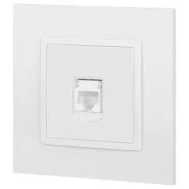 Розетка компьютерная 1-м Elegance 14-3107-01 RJ45 IP20 механизм бел. Эра Б0034302