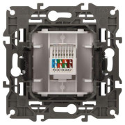 Розетка компьютерная 1-м Elegance 14-3107-05 RJ45 IP20 механизм антрацит Эра Б0034306