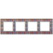 Рамка 4-м 14-5104-00 стекло Elegance прозрачный+бел. ЭРА Б0034523