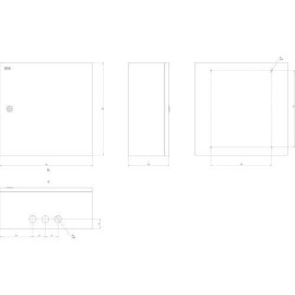 Корпус ЩМП-05 400х400х175 IP31 NO_SIMPLE_SHMP-05_IP31 метал. SIMPLE Эра Б0041656