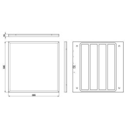 Светильник светодиодный SPO-1-40-4K-M (4) 40Вт 4000К IP40 4200лм 595х595х25 панель универс. матов. Эра Б0041888