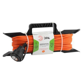 Удлинитель-шнур на рамке 1х20м без заземл. 10А IP20 UFx-1-2х1.0-20m ПВС 2х1 Эра Б0043040