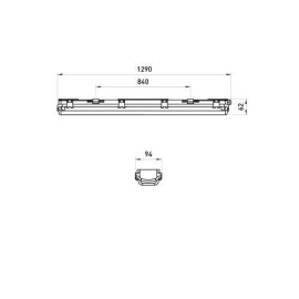Светильник SPP-101-0-002-120 IP65 под 2 светодиод. лампы T8 G13 LED 2x1200мм Эра Б0043658