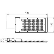 Светильник светодиодный SPP-503-0-50K-080 80Вт 5000К IP65 8000лм КСС:Ш-С уличный консольный (аналог ДКУ) Эра Б0043668