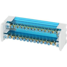 Шины на DIN-рейку в корпусе (кросс-модуль) ШНК 2х15 L+PEN NO-224-14 ЭРА Б0043932